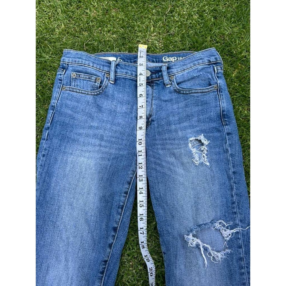 Gap 1969 Authentic True Skinny Distressed Medium Wash Jeans Womens 27s Y2K - Picture 2 of 10